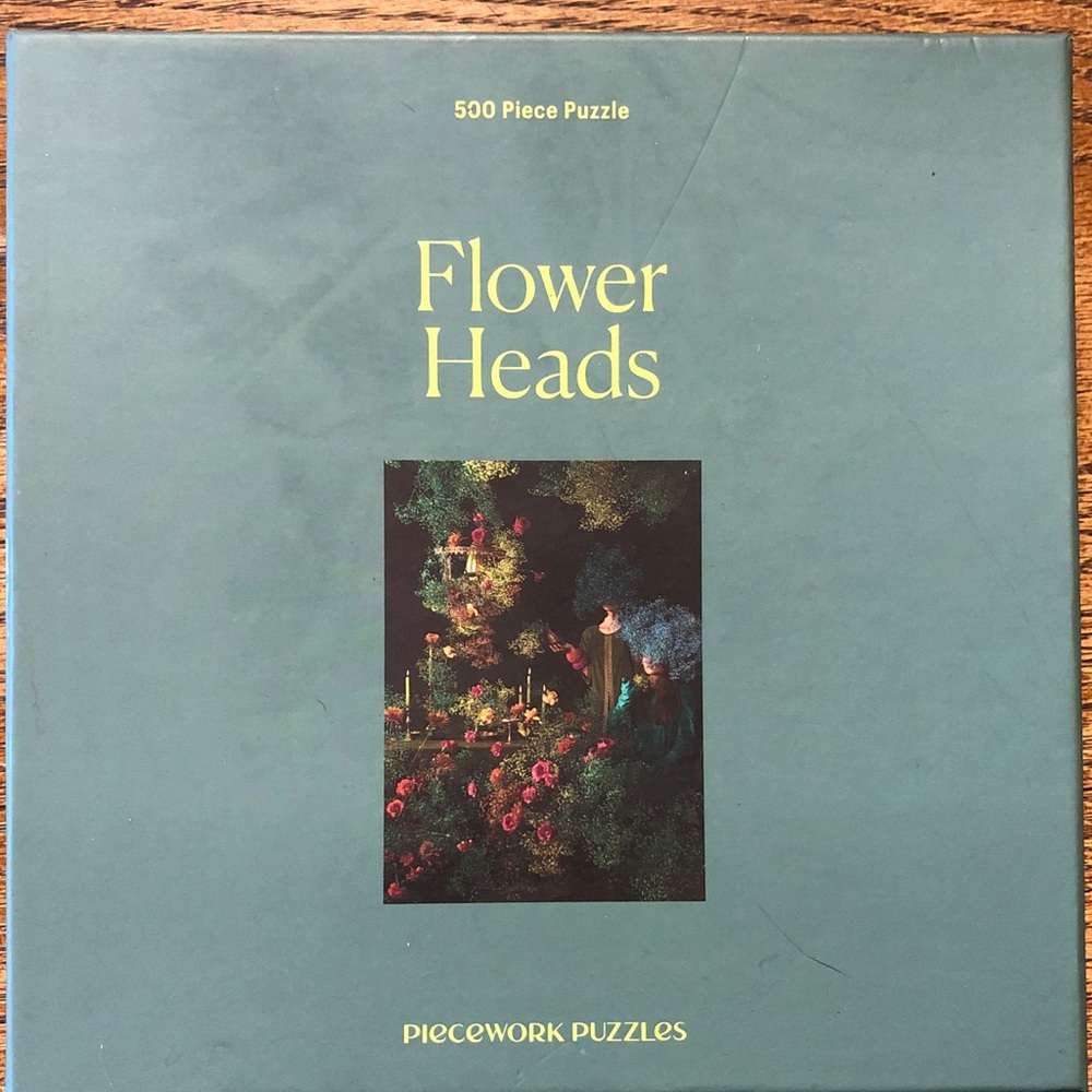 Flower Heads 500-Piece Jigsaw Puzzle — Green